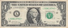 USA / San Francisco, Ca. ** $1 Series of 2017 L / 12 Circulated Banknote XIII
