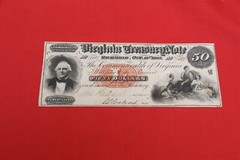1862 Virginia Treasury Note $50 Note ,Criswell Cr-7