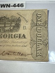 OBSOLETE PAPER MONEY: US One Dollar Confederate Treasury Note 1863 WN-446
