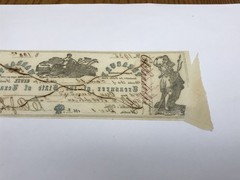 A&O-1862 Austin, Texas TW44 Treasury Warrant-Gutter Printfold ERROR