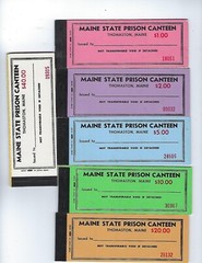 Prison canteen Maine Thomaston Chit books FULL 6 book Set Inclu. Rare $2 book