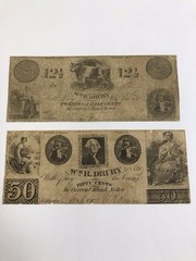 A&O-Chillicothe, Ohio (2) Notes-W.R. Drury 12 1/2 & 50 Cents-OH