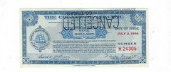 July 2 1934 Atlantic County New Jersey 5 Dollar Depression Scrip’ CANCELLED