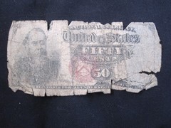 Early Fractional Currenty for Fifty Cents – rough shape 1866?