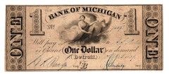 MI $1 DETROIT The Bank of Michigan Sept 1, 1839 Haxby MI-140 G6