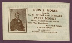 1863 Mt. Pleasant Apothecary Store, Roxbury, MA 5c Ad Note (60575)
