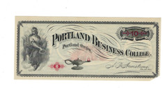 OREGON: Portland Business College $10 OR 150-.10; R6 UNC corner Clip