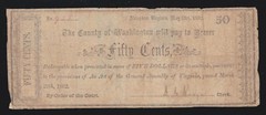 US 50c 1862 County of Washington Virginia Obsolete Currency Note F-VF