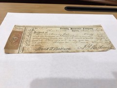 A&O-Charleston,South Carolina 1868 Security Insurance Agency Note W/rev Stamp
