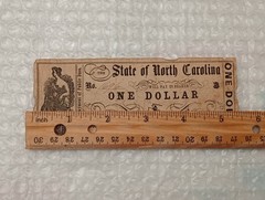 USA $1 ~ One Dollar Note~ State Of North Carolina ~ Raleigh Oct. 19th 1861