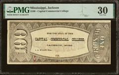1880’s – 1890’s Jackson, Mississippi Capital Commercial College PMG 30