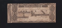 US $10 Rhode Island Farmers Exch Bank Obsolete Currency F-VF Durand #456