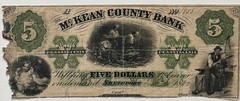McKean County Bank, Smethport PA $5 Banknote, Haxby PA625-G8a, Hoober H378-5
