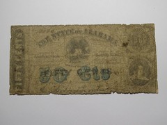 $.50 1863 Montgomery Alabama Obsolete Currency Bank Note Bill State of Alabama