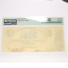 1838-39 PMG AU53 NET – Houston GOVERNMENT OF TEXAS $50 Treasury Note #45668B