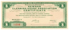 ND Newnan Clearing House Georgia $1 GA (L4617)