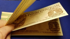 FOOD STAMP COUPON USDA UNC $2.00 ONE FULL BOOK WELFARE. agriculture SCRIP