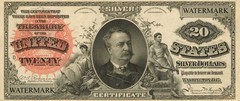 Diamond Back Note $20 Silver Certificate Fr. 313 Currency Sheet REPRODUCTION