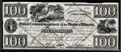 June 13, 1840 Springfield Fund Commissioner of State of Illinois $100 Note