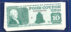 Food Stamp Coupon ONE $10.00 GEM UNC U.S.D.A. SCRIP TOKENN DEPT OF AGRICULTURE