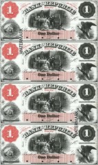 Boston MA Bank of the Republic $1 Obsolete Currency Sheet REPRODUCTION