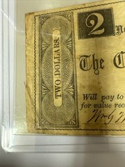 BANK NOTE OBSOLETE CURRENCY City of Portsmouth Two Dollars 1861 WN-129