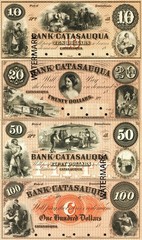 PA Bank of Catasauqua $10-20-50-100 Obsolete Currency Sheet REPRO SENC