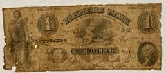 1861 Pottsville PA $1 Farmers Bank Schuylkill County Obsolete Currency Civil War