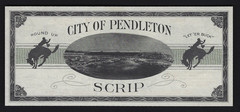 1933 Pendleton Roundup Oregon 25c Scrip – Esther Motanic – Rodeo Queen