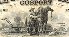IN $3 GOSPORT Indiana The Citizens Bank July 1st, 1857 Haxby IN-200 G6a