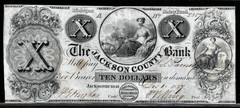 Dec 1, 1837 Jacksonburgh Michigan The Jackson County Bank $10 Obsolete Banknote