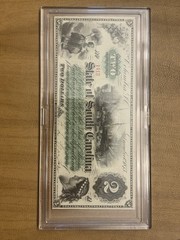1873 2 Dollar Bill State Of South Carolina