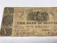 A&O-Buffalo, New York $5 NY Safety Fund 1838 Fully Issued