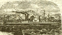 NJ 25¢ KEY PORT & MIDDLETON POINT Steamboat Co Farmers & Merchants Bank Nov 1862