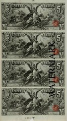 3 Educational Note $1, $2 & $5 Serial Number 1-4 Currency Sheets REPRODUCTION