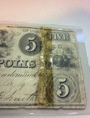 Scarce 1839 $5 Bank of Gallipolis- Under 200 Exist Today- Obsolete Currency Note