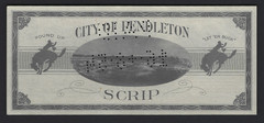 1933 Pendleton Roundup Oregon 25c Scrip – Esther Motanic – Rodeo Queen