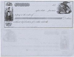 1850’s Patriotic Promissory Note by Trautman, Hayes, Philadelphia Beautiful!