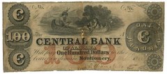 1835 Central Bank of Alabama $100 AL (L2949)
