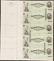 Blank Army Checks Civil War Sec. Edwin McMasters Stanton REPRODUCTION
