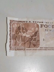 (1) US Dept of Agriculture Food Coupons Stamps $1 Series 1987