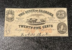 The State Of Alabama 25 Cents 1863