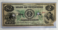 May 1875 $2 two dollars Reconstruction State Of Tennessee «payable warrant»