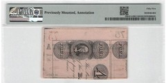 1863 GEORGIA AUGUSTA 75c Rare Civil War Bank Banknote Obsolete Currency, PMG 55