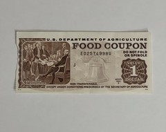 FOOD STAMP COUPON $1.00 1993 B USDA