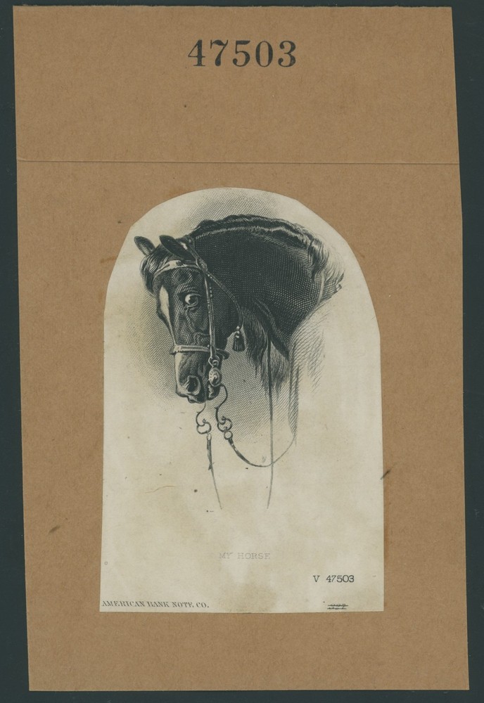 American Bank Note Company Vignette Proof, «My Horse»