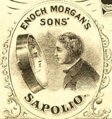 NY $20 NEW YORK CITY Enoch Morgan’s Sons’ Sapolio Soap ca 1870s Advertising note