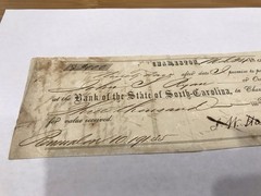 A&O-Charleston,South Carolina 1859 Promissory Note-Bank Of State-J.W. Harrison