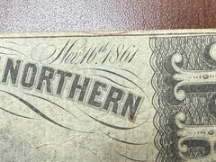 1861 $3 Dollar New Orleans Jackson & Great Northern Railroad Co Banknote BH-165