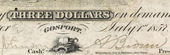 IN $3 GOSPORT Indiana The Citizens Bank July 1st, 1857 Haxby IN-200 G6a